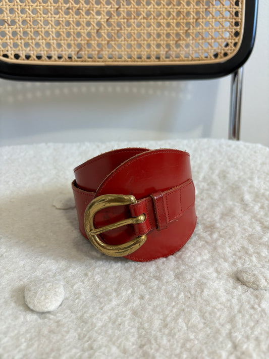 Vintage Red Waist Belt