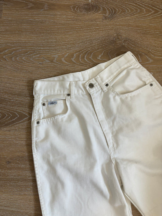 Vintage Chic White Denim Pants