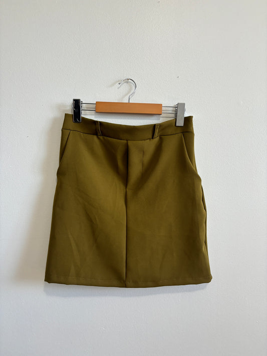 Mini Olive Green Dress Skirt